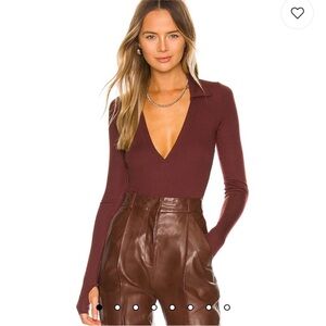 Alix NYC MONTEREY BODYSUIT IN CLOVE Size small